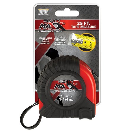 MIGHTY MAXX Tape Measure Rubberized 25ft 083-10230